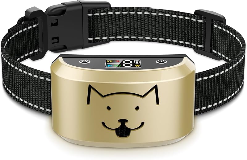 Coleira Antilatido Recarregável BXQ para Cães Médios e Grandes com Vibração, 4 Modos e Proteção IP67