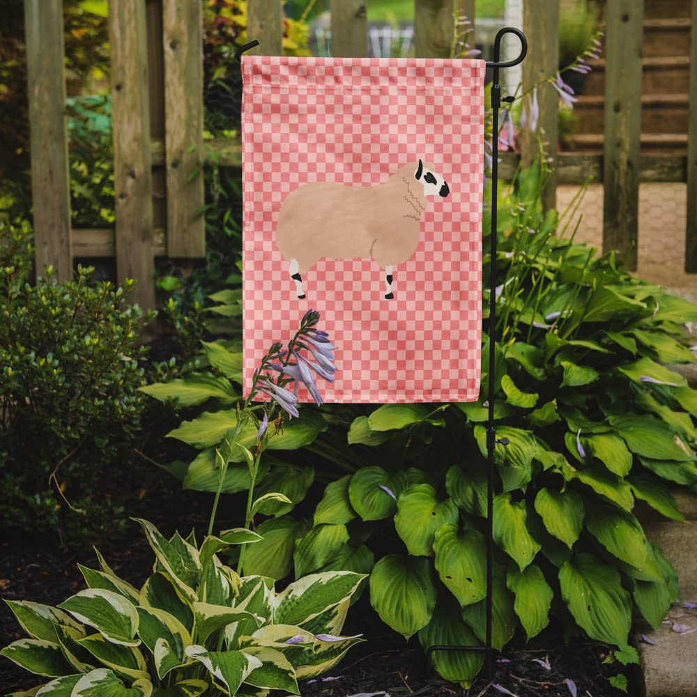 Caroline's Treasures BB7979GF Kerry Hill Sheep Pink Check Flag Garden Size , Small, multicolor