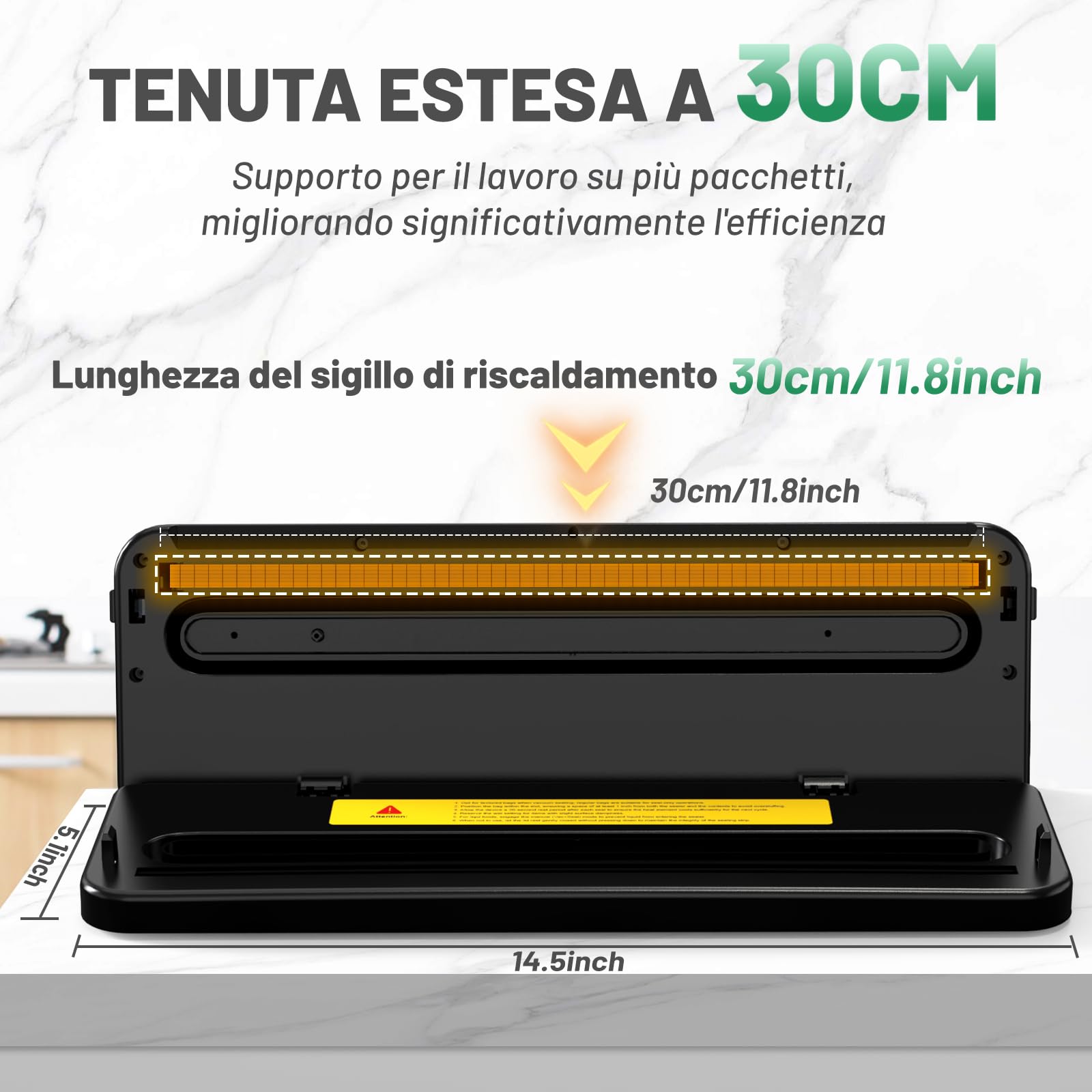 Raycial Macchina Per Sottovuoto con Sacchetti Sottovuoto, Macchina per Sottovuoto 5 in 1, per Asciutto, Umidità, Fresco, Saldatrice Per Alimenti, Sigillatrice Compatta E Completamente Automatic