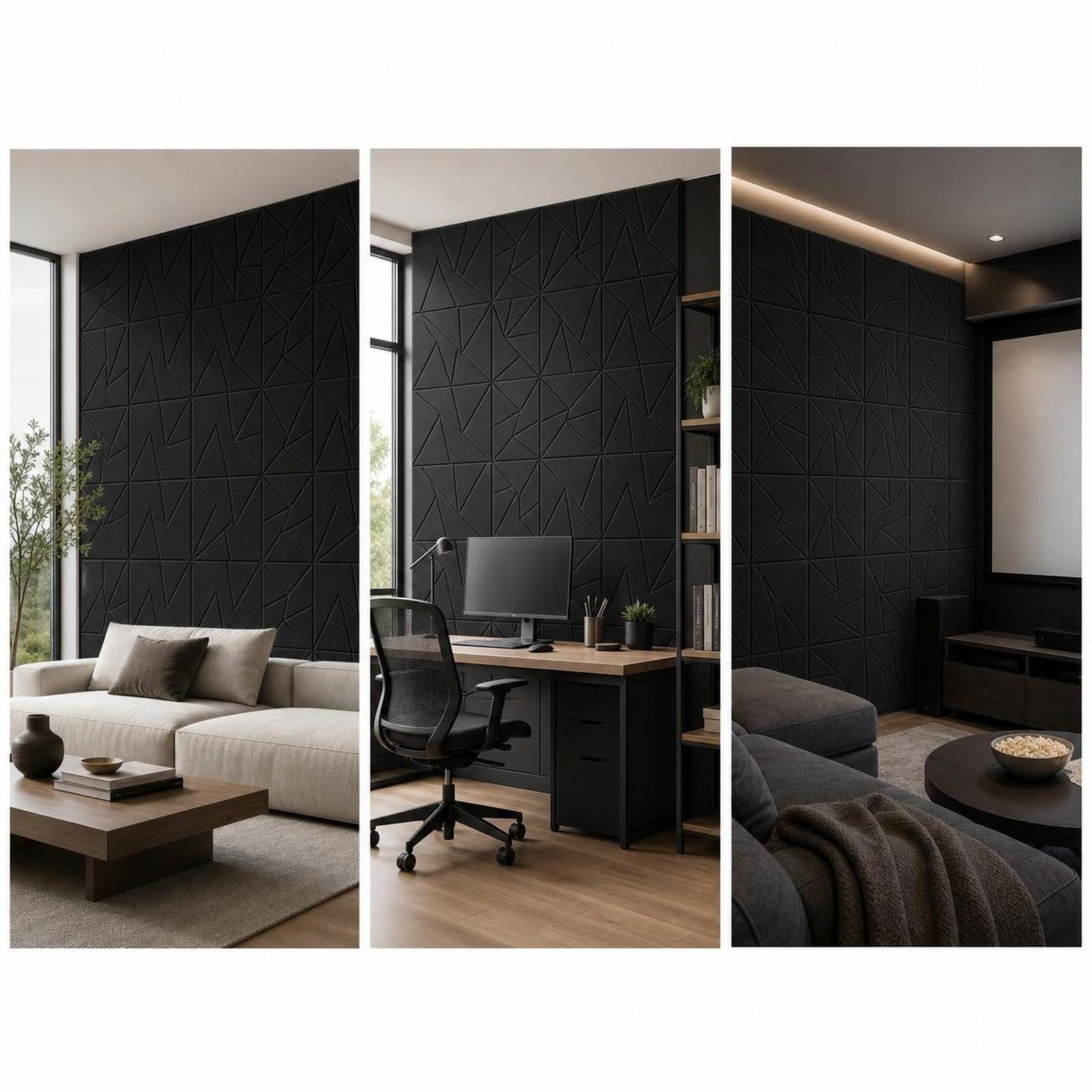 8 Paneles Acústicos Insonorizados, Paneles de Pared Acústicos Decorativos, Sonido.