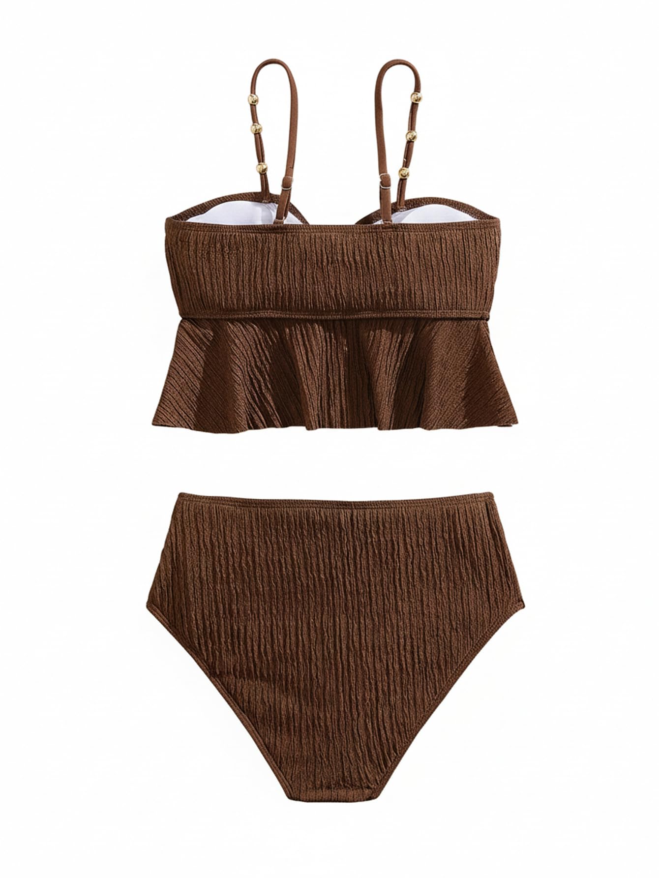 SweatyRocks Bikini adolescente niña 122-152 traje de baño de dos piezas con decoración moda de playa Cutecore Niñas bikini traje de baño