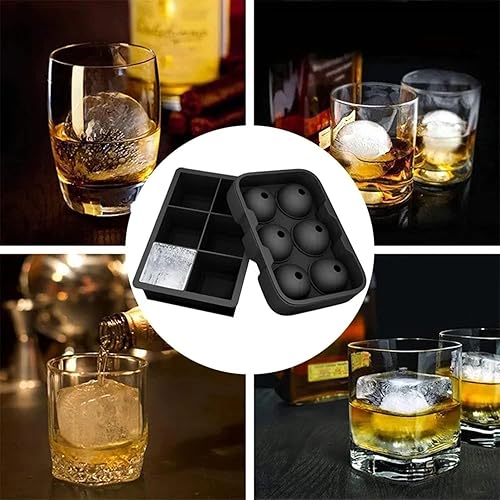 Miniatura 5 de Moldes de silicona grandes para cubitos de hielo, perfectos para cócteles de whisky, sopas de bourbon y golosinas congeladas, sin BPA y diseñados