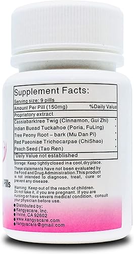 Miniatura 4 de Kangyacare GUI Zhi Fu Ling Wan - Pastillas de canela y peroria - Alivio natural del ciclo - Ayuda a calambres menstruales, calambres pélvicos,