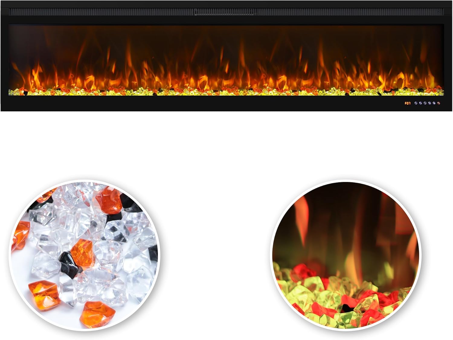 Acrylic Diamond Decorations Rock Crystals for Electric Fireplace, Vase Filler, Home Decoration(Mix Colors 165 PCS)