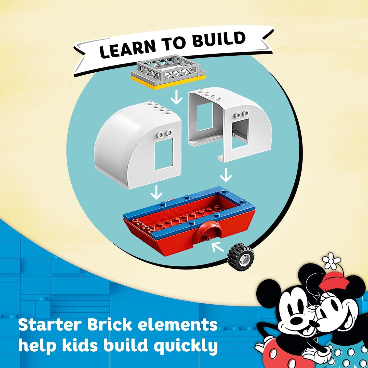 LEGO Disney Mickey and Friends – Mickey Mouse and Minnie Mouse’s Camping Trip 10777 Building Toy Set for Preschool Kids, Girls, and Boys Ages 4+ (103 Pieces) : Toys & Games