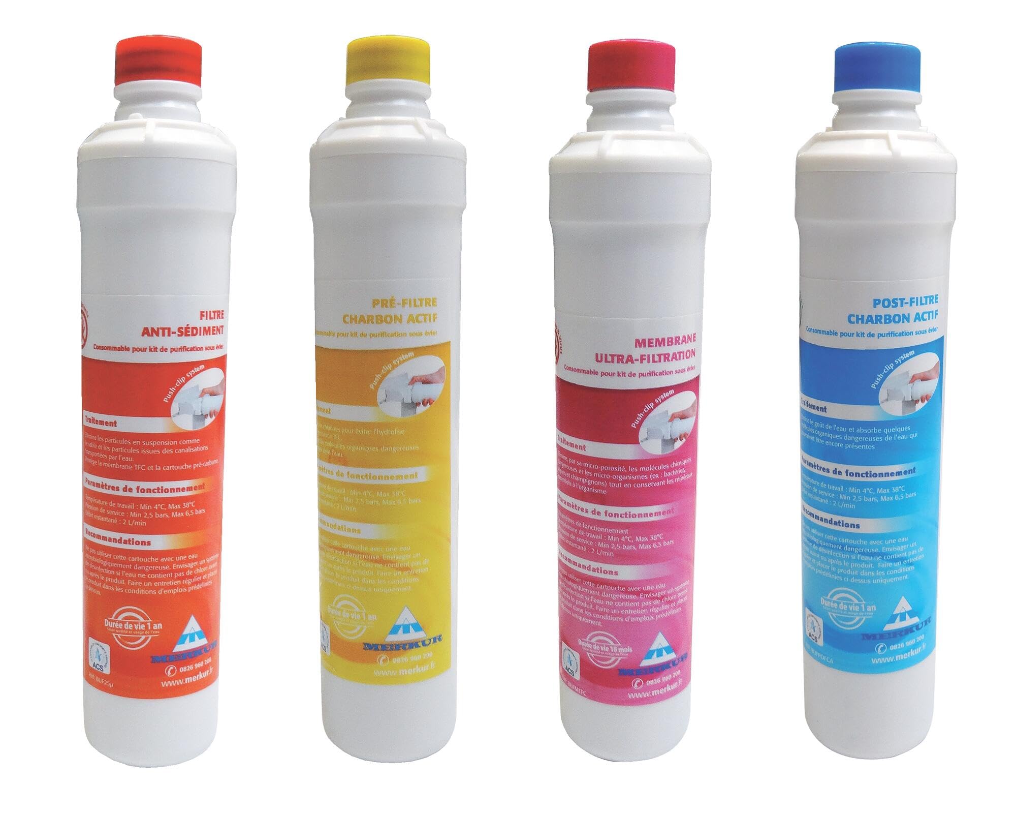 AQUAWATER 105740 Aquawater-105740 Filtration Water of Beverage Aqua UltraPur Refills Kit-Ultra Filtration System Under Sink