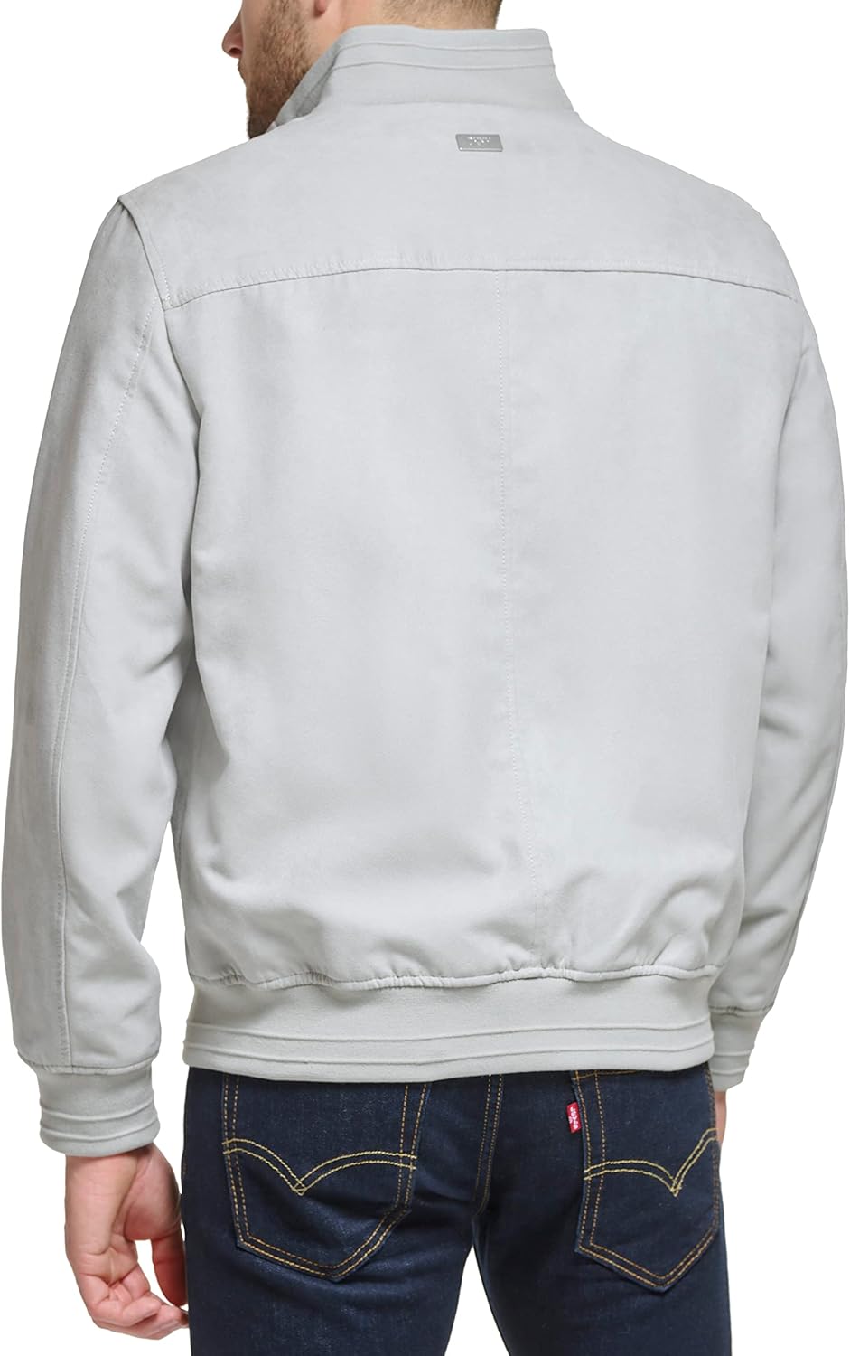 DKNY Men's Modern Knit Collar Bomber Jacket