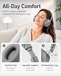 Wentronic Y05 Bluetooth Over-Ear Headphones with Active Noise Cancelling, Hi-Res Audio, 48H Playtime, Built-in Mic, Wired/Wireless, Works with iOS, Android & PC, Grey