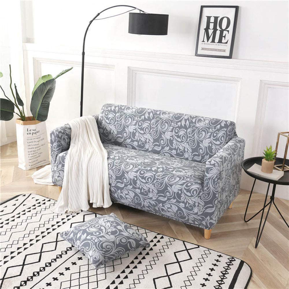 Housse de canapé anti-salissure extensible et protection de meuble géométrique pour assise 190-230cm