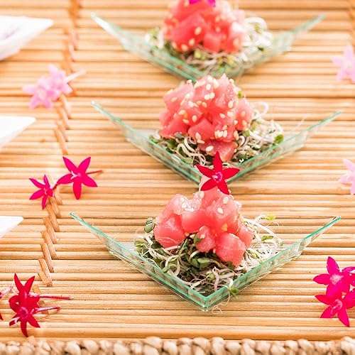 Miniatura 3 de Restaurantware Mini platos de aperitivo de 4 x 2 pulgadas, 100 platos triangulares desechables  Sirve muestras de aperitivos o aperitivos para