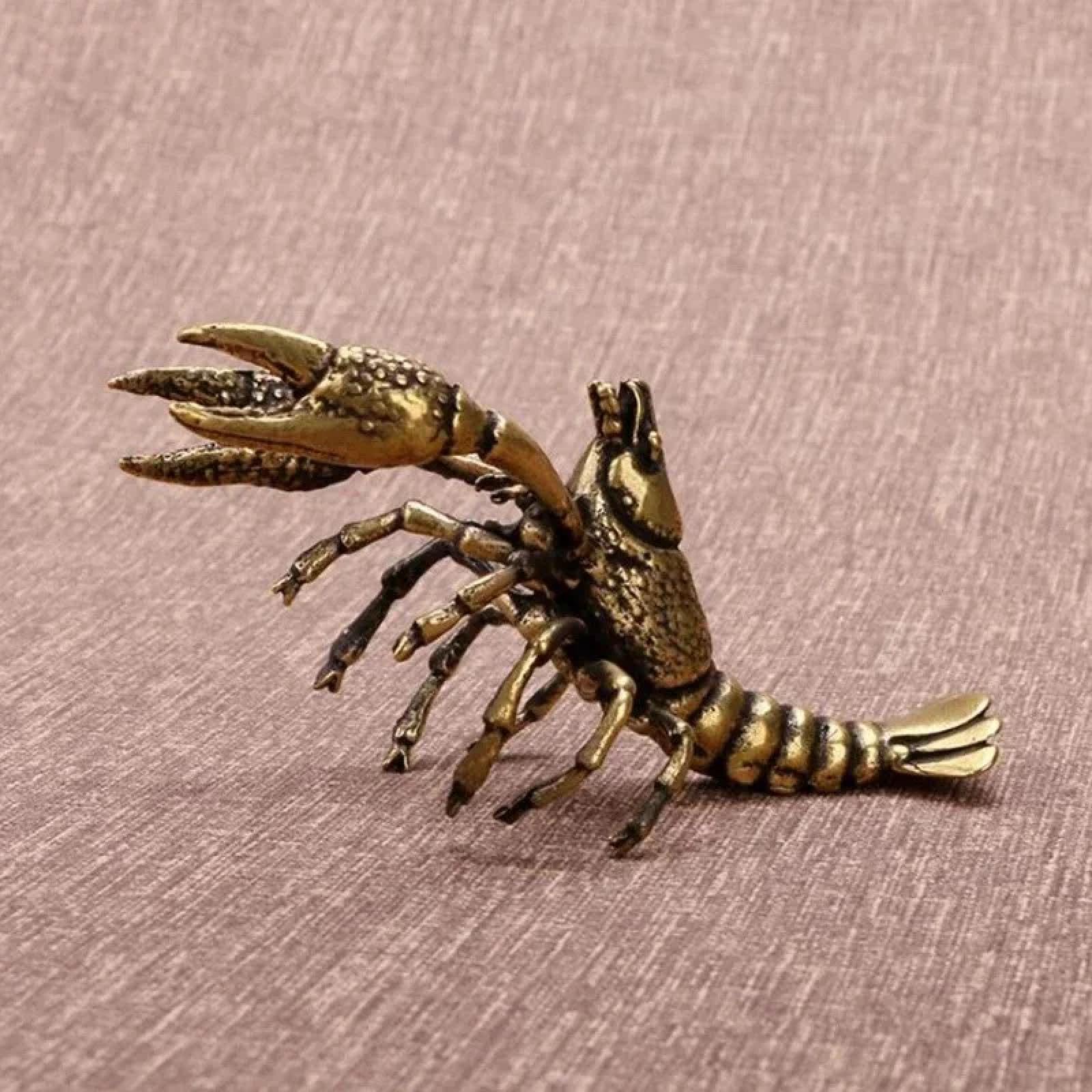 古銅 自在ロブスター 龍蝦 置物 長約27CM Amazon.com: DUOLAIYUNSO Vintage Bronze Statues,8.7x4.3cm Pure