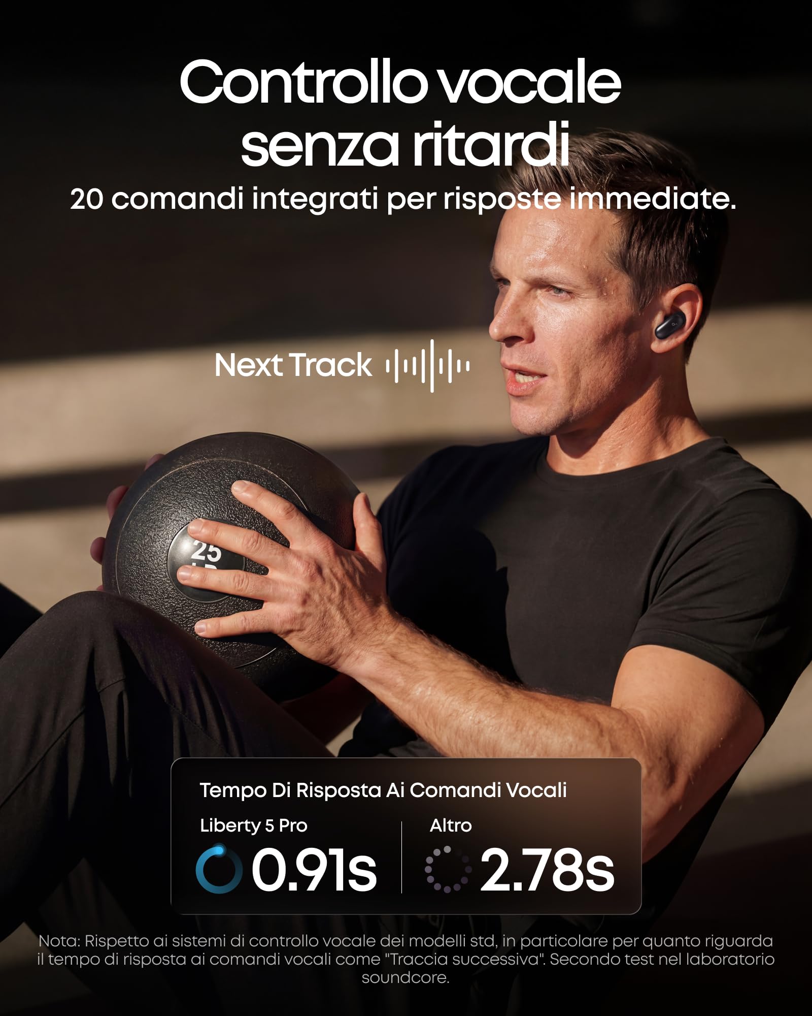 Soundcore Liberty 5 Pro di Anker, Qualità delle chiamate da Guinness World Records, Chip AI Anker Thus, Auricolari Bluetooth con Cancellazione Rumore Attivo, Dolby Atmos, LDAC, Batteria 28 Ore