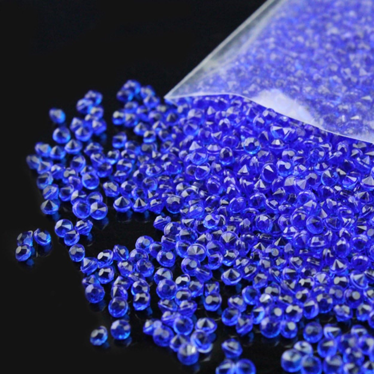 2.5mm Acrylic Color Faux Round Diamond Crystals Treasure Gems for Table Scatters, Vase Fillers, Event, Wedding, Arts & Crafts (10000 pcs) (Royal Blue)