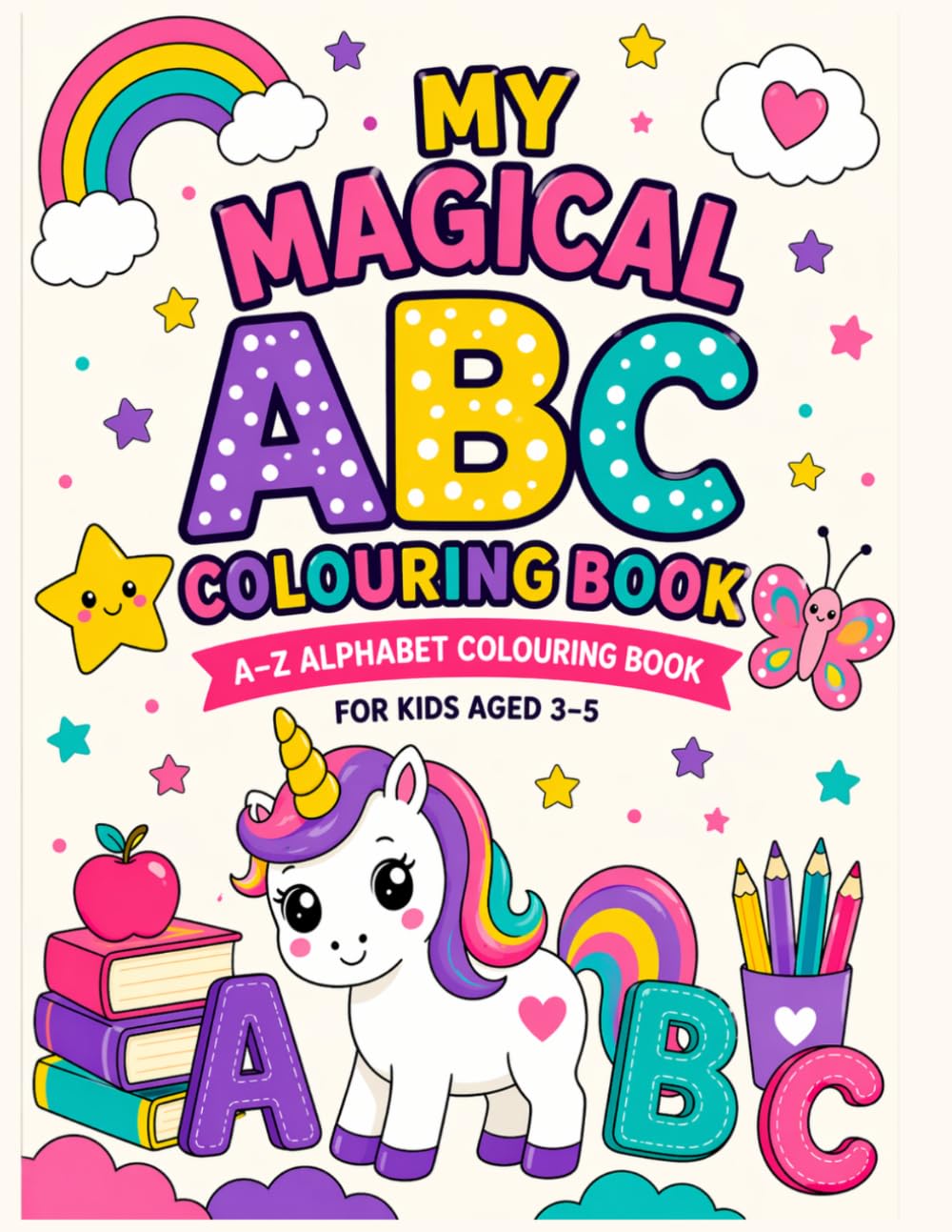 My Unicorn ABC Colouring Book: Alphabet Learning for Toddlers & Preschool Kids Ages 3–5 | Magical Colouring Pages, Letter Recognition & Early Learning Activity Book
