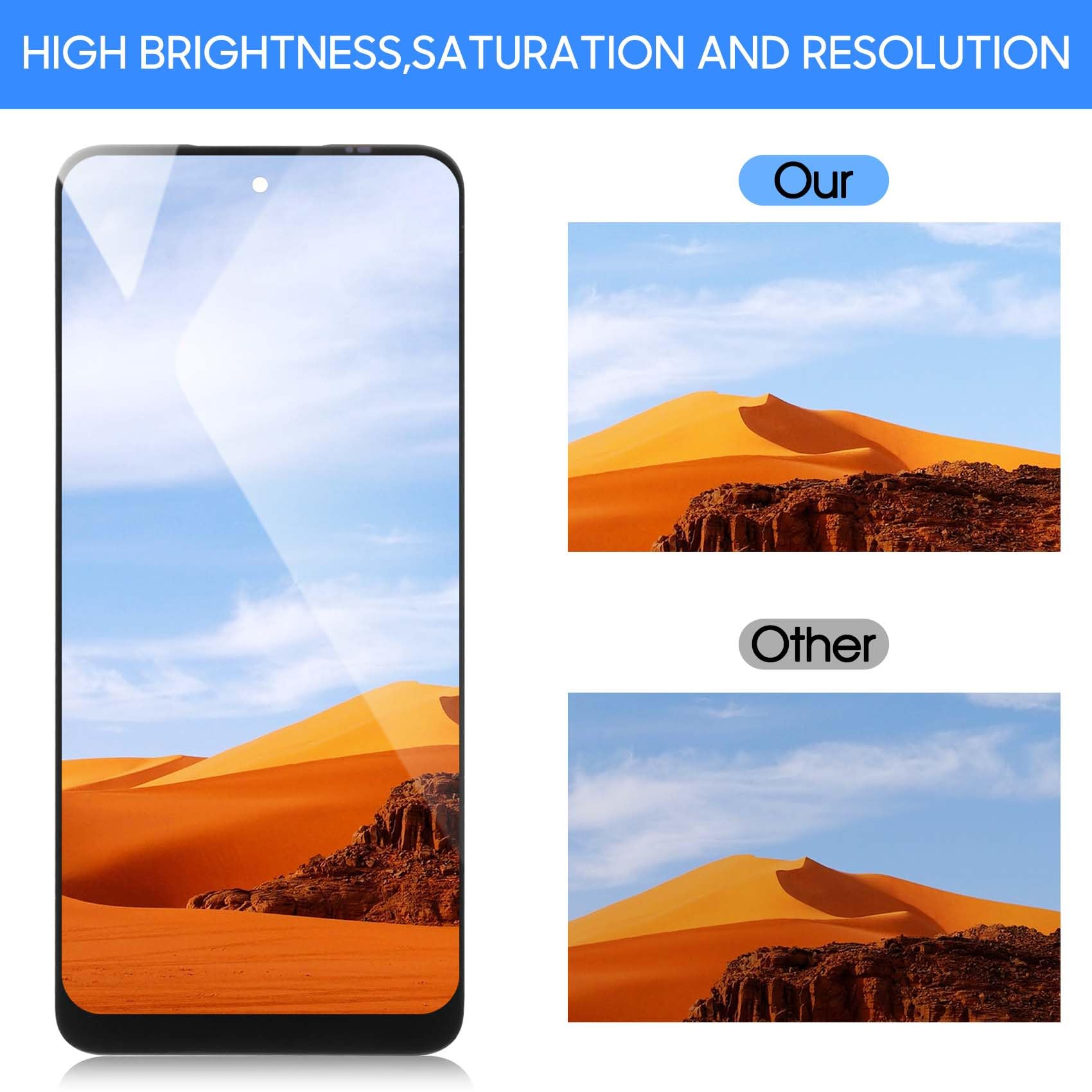 DISPLAY LCD PER MOTOROLA XT2335 MOTO G53 NERO Con Frame 5d68c22150.1.39.138.gp.32243