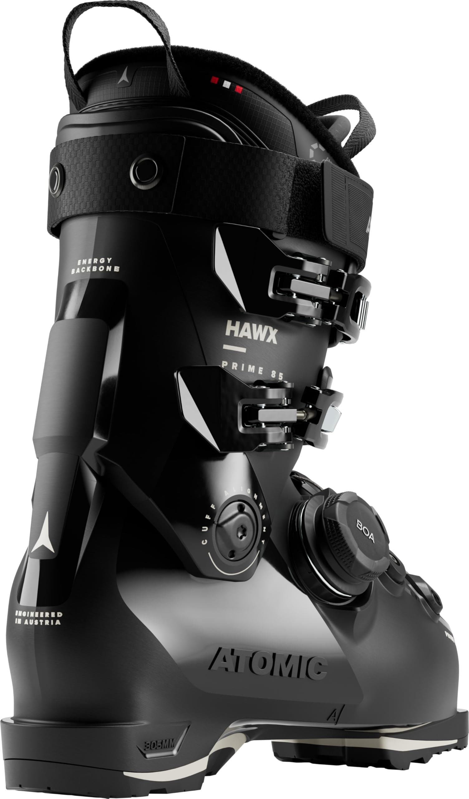 Atomic HAWX Prime 85 BOA W GW Scarponi da sci da donna – Scarponi da sci alpino in nero/pietra – Stivali con caviglia 3D e tallone per una vestibilità precisa – Stivali da sci di media larghezza per