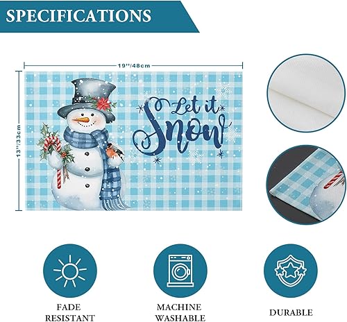 Vista 126 de Juego de 6 manteles individuales rojos para el día de San Valentín, diseño de corazón de San Valentín, resistentes al calor, lavables, manteles