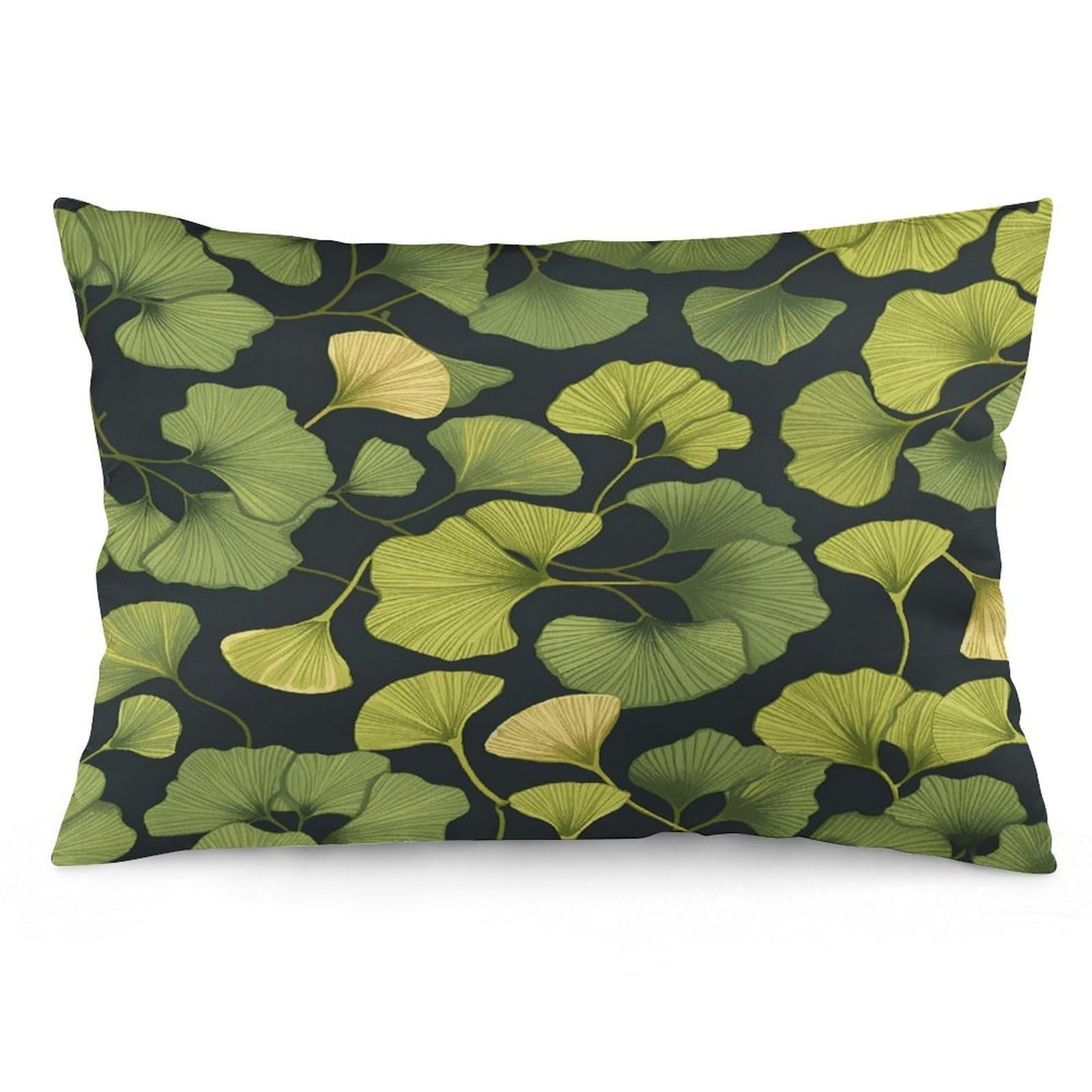 Ginkgo Biloba Throw Pillow Cover Soft Pillow Case Decorative Lumbar Pillow Cover Cozy Throw Pillowcase Polyester Rectangular Cushion Case Decor for Couch Sofa Bed