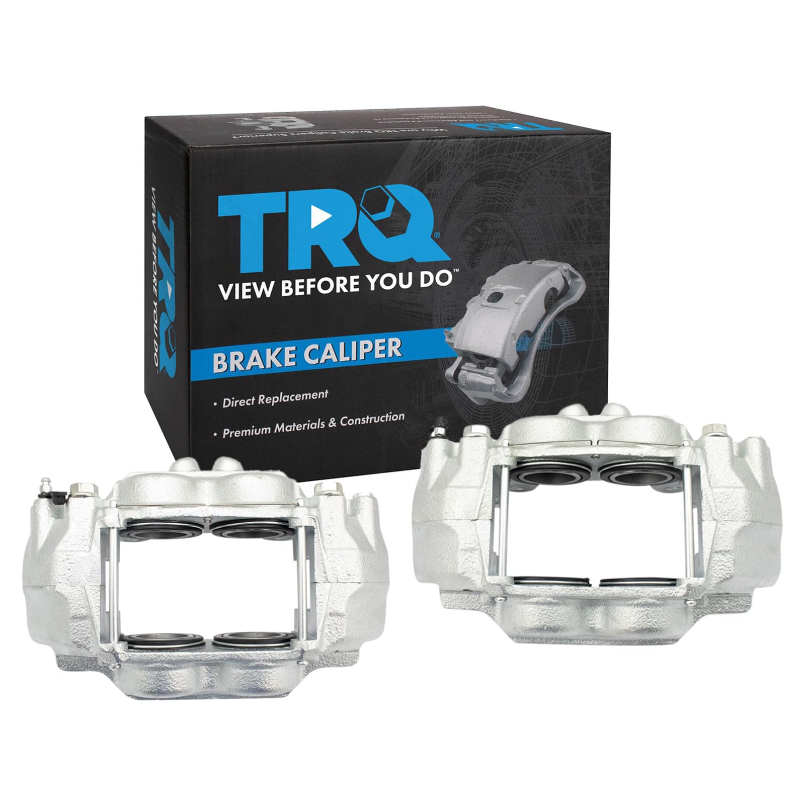 TRQ Front Driver and Passenger Side Brake Caliper Set 2 Piece Hardware