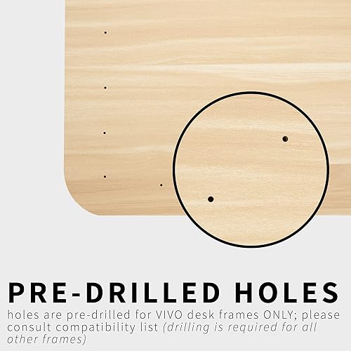 Miniatura 4 de VIVO DESK-TOP2CC - Mesa esquinera curvada universal de 71 x 71 pulgadas para sentarse o ponerse de pie, altura ajustable, para el hogar y la