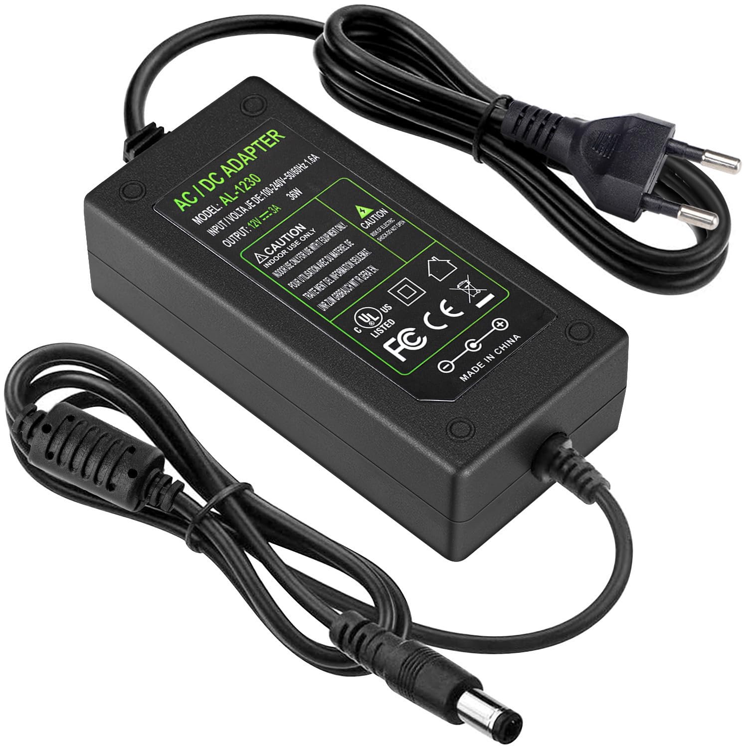 HKY 36W 12V 3A (2A 1A) Universal AC DC Power Supply Adapter Transformer