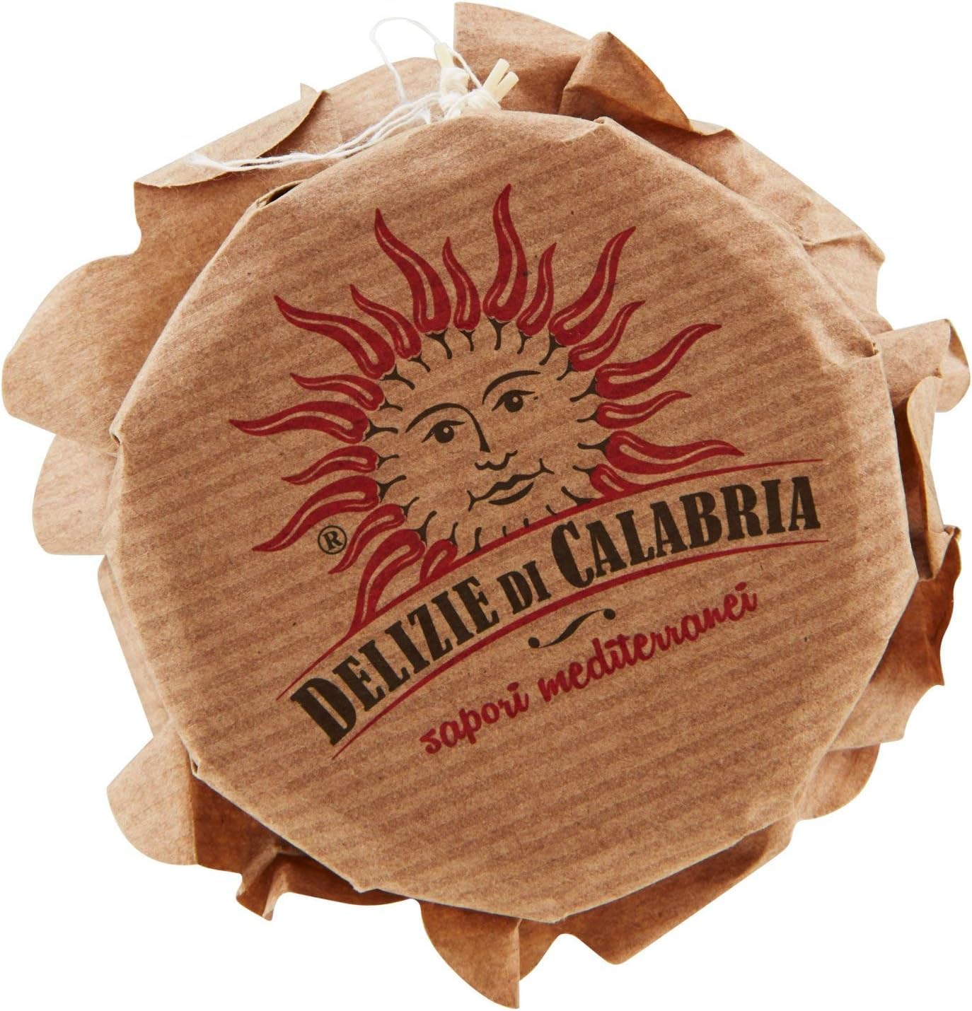Italian Gourmet Delizia di Capabia Nduja di Spilinga, Salami, 12 x 135g | Piccante spalmabile, kalabrische Spezialität, perfekt auf Brot, Pizza oder, Gesamtnettogewicht 1,62 kg + Kostenlos Polpa 400g