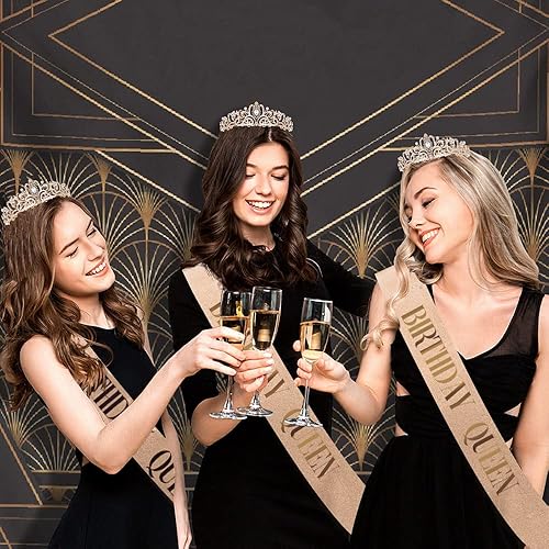 Miniatura 3 de Birthday Sash for Women, Birthday Crown, Birthday Tiara, Birthday Queen Sash and Tiara for Women, Birthday Headband for Girls, Princess Crown, Happy
