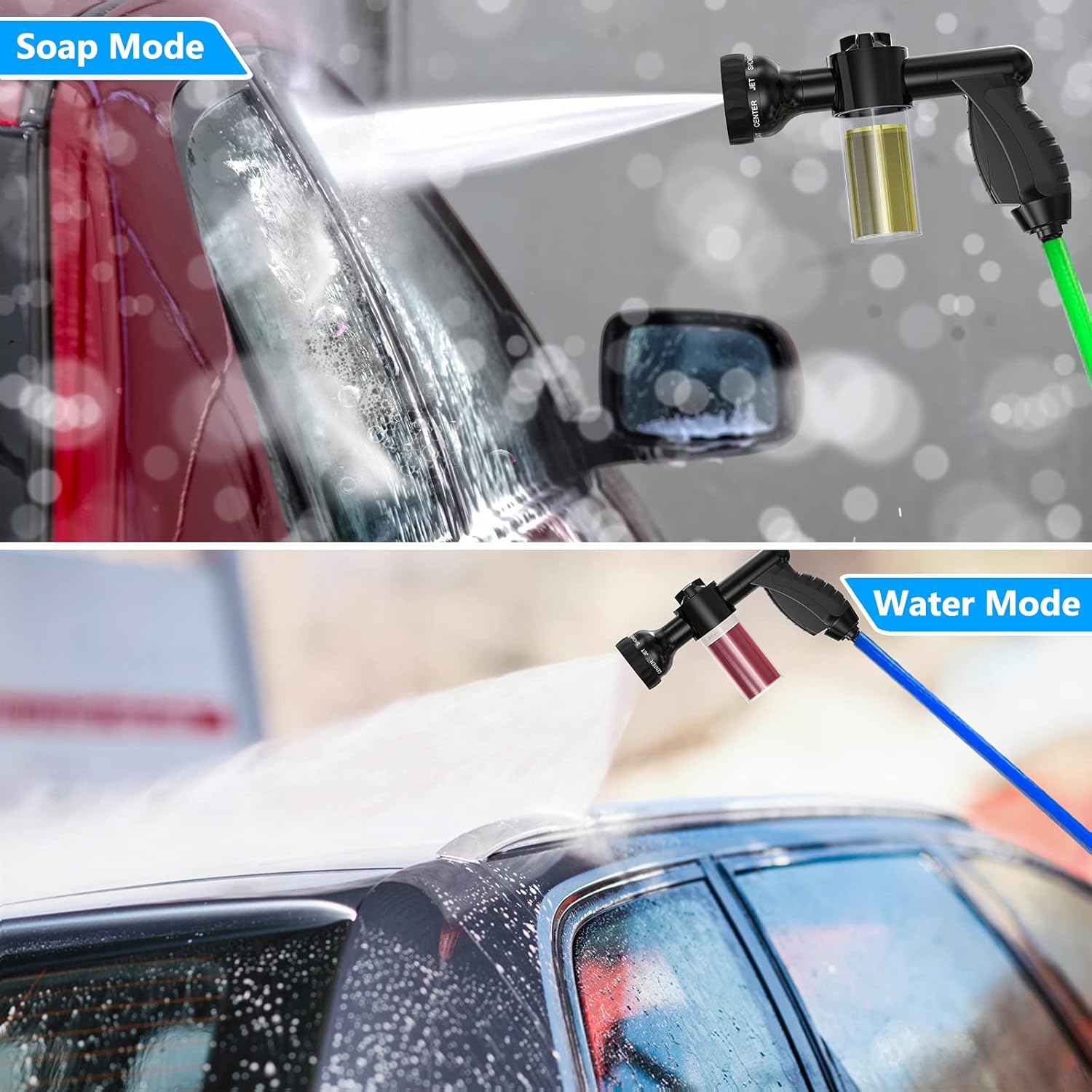 Buy Car Wash Nozzle,Garden Hose Nozzle with Soap Dispenser and Washing