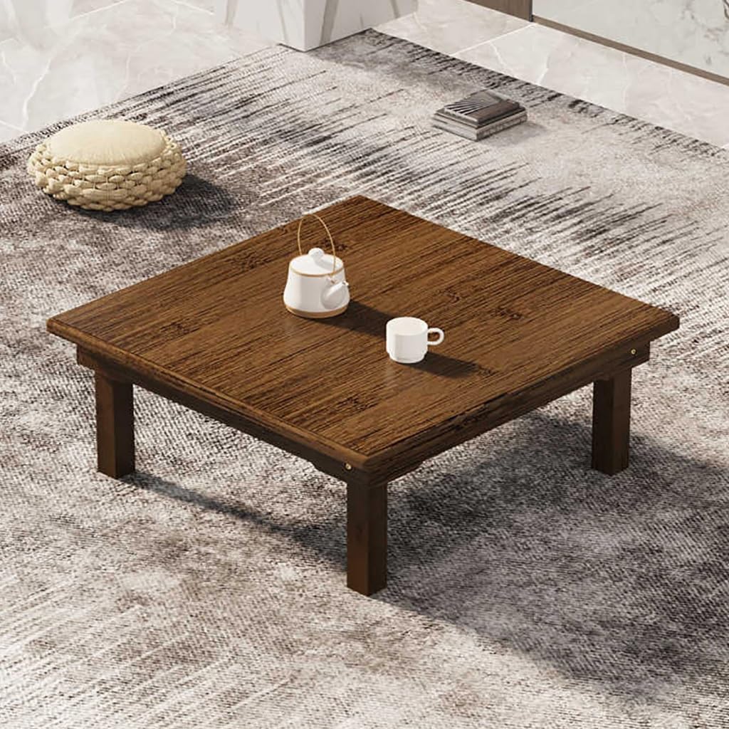 Table basse carrée pliable en bambou pour gagner de la place