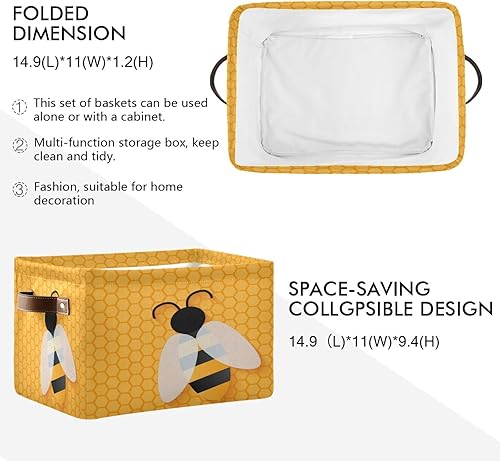 Miniatura 26 de AUUXVA Ombra Cesta de almacenamiento de flores colorida con forma de calavera de azúcar Caja de almacenamiento de lona duradera plegable cesta