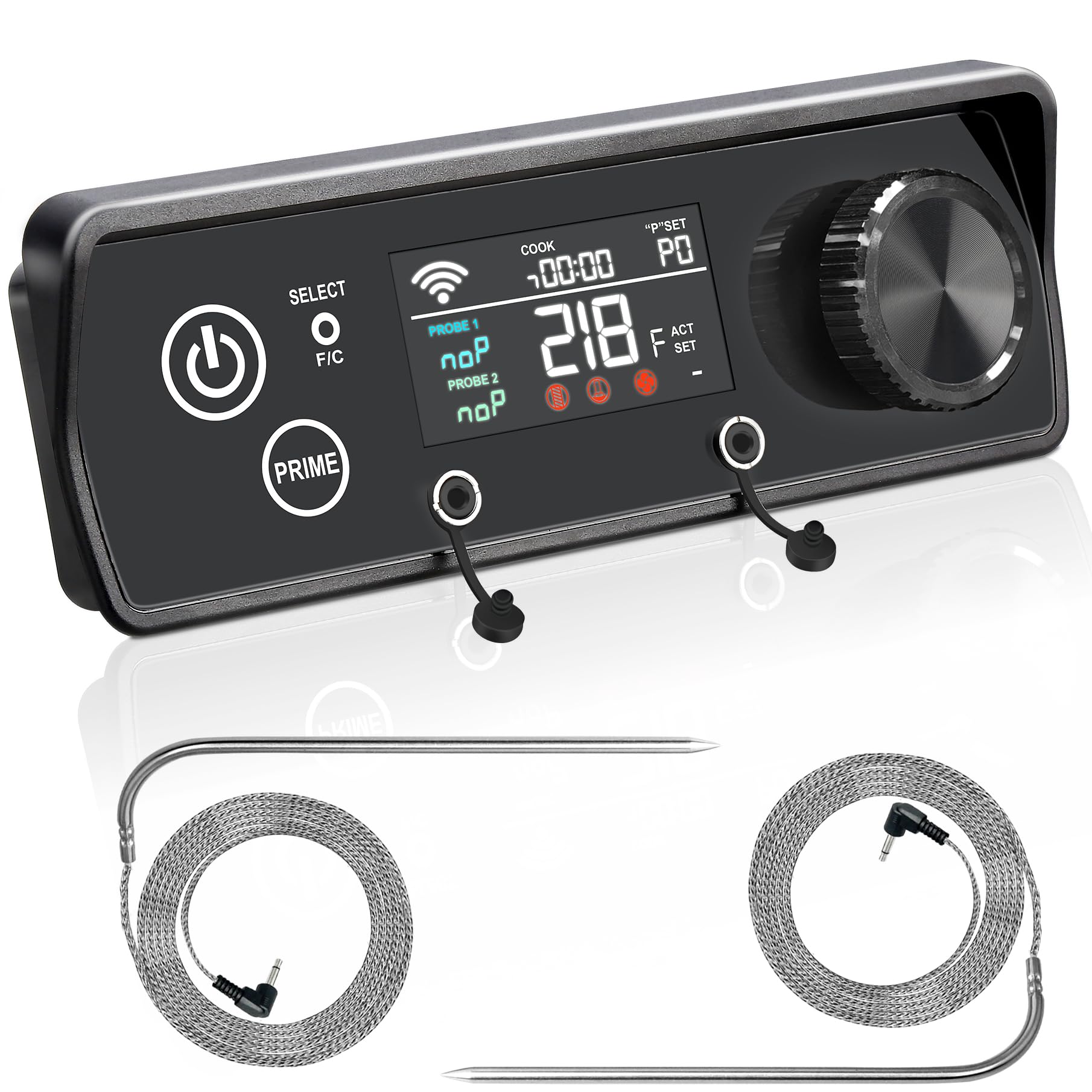 WiFi PID Termostato Digitale Regolatore Rettangolare per Pit Boss 300-1600 Legno Pellet Grill Parti di Ricambio Navigatore Sportsman Pro Series Pannello di Controllo Termometro Sonda Carne Accessori