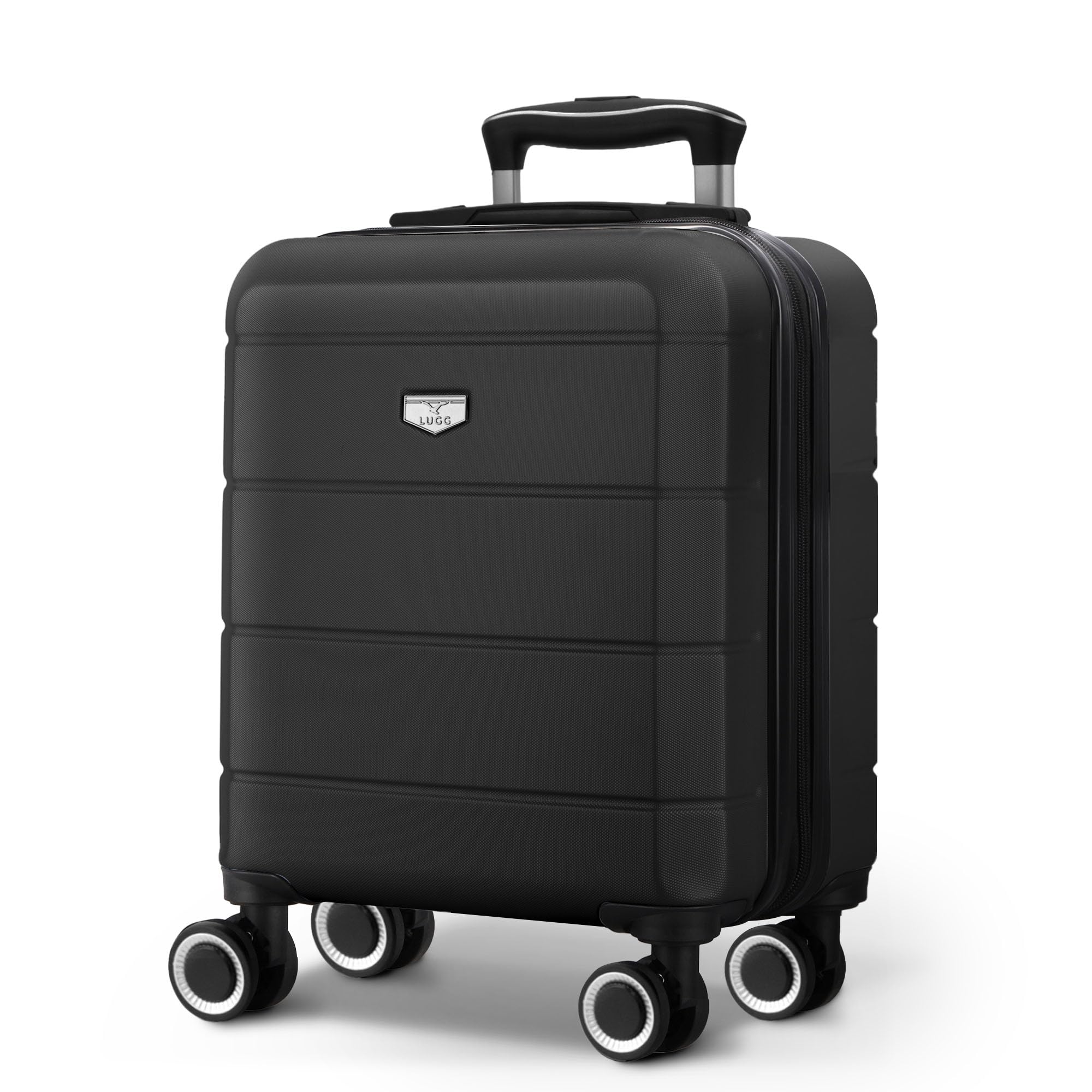 LUGG 15 Inch Jetset Lightweight Travel Cabin Bag Carry On Approved Suitcase ABS Shell Protection Water Resistant & Safe Locking System Easyjet Free Under seat Luggage (45x33x20cm)
