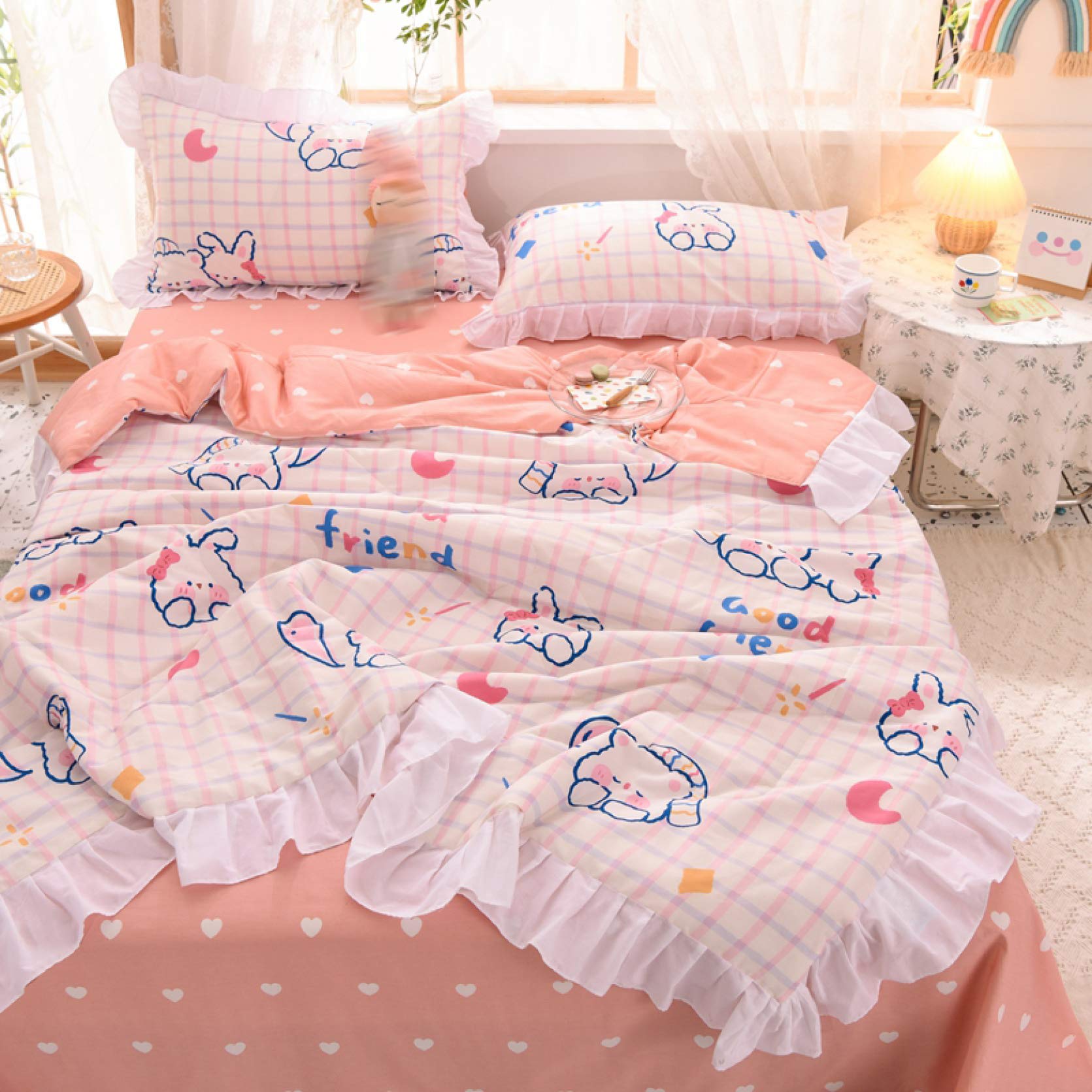 Amazon｜夏布団 涼しい 快適 150*200*4 子供用布団 女の子 薄い掛け