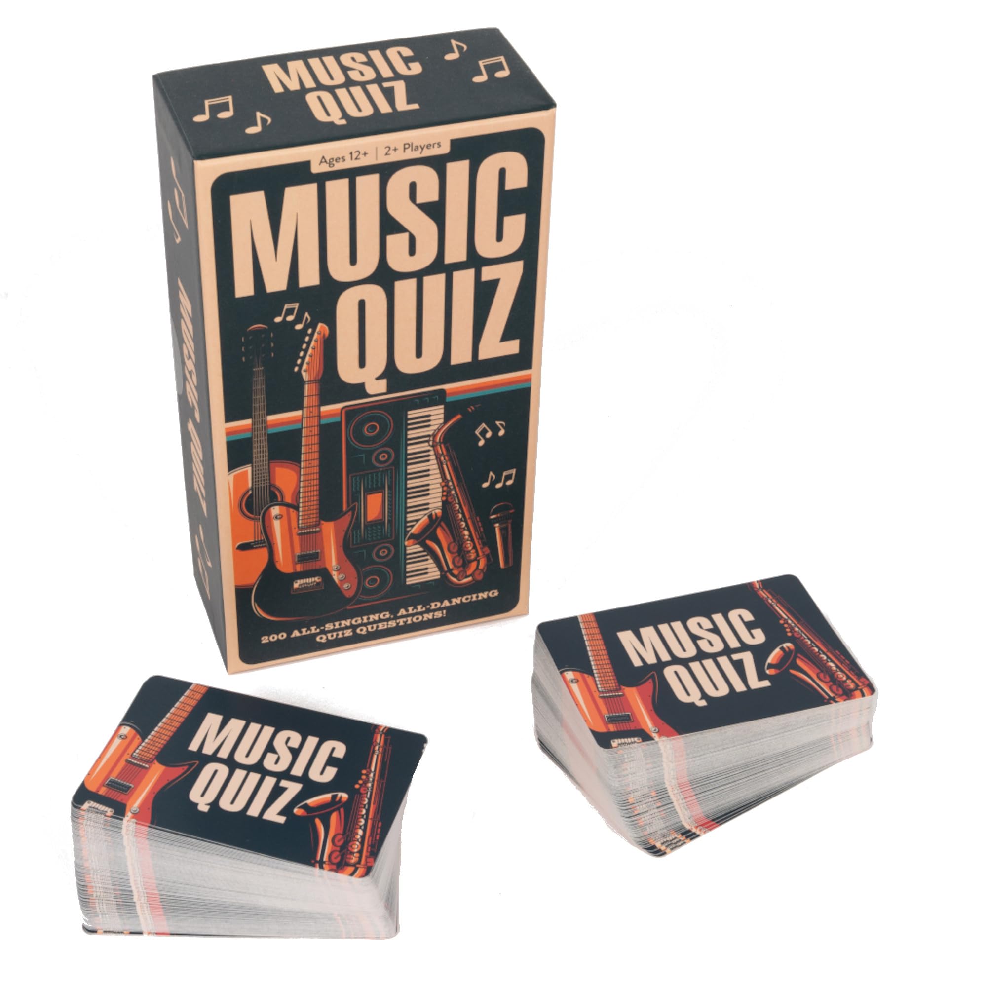 Professor PUZZLE Jeu de quiz musical | 200 cartes de questions | Trivia de différents genres et décennies | Idéal pour les soirées de jeux en famille | Cadeau parfait pour Noël