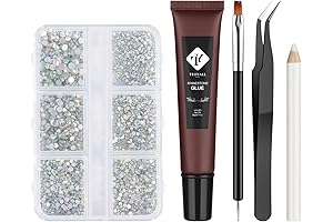 Nail Rhinestones Kit: Stunning Glass Gems and Precision Pickers for Flawless Nail Art