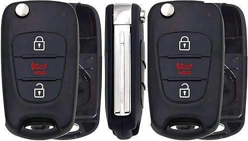 2 fundas para llavero de repuesto compatibles con Kia Rio y Sportage 2012-2013 - MPN TQ8-RKE-3F02-03 (sin electrónica ni chip en el interior)
