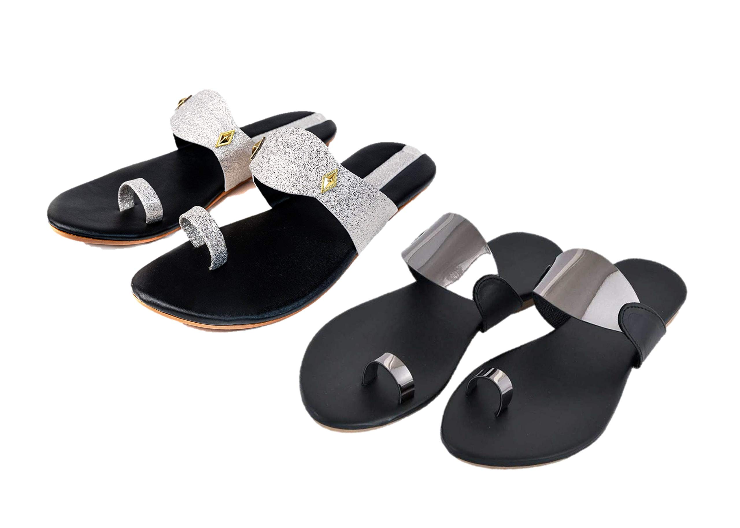 SRC Brand Women's Flats Sandals & Fashion Slippers Combo Pack