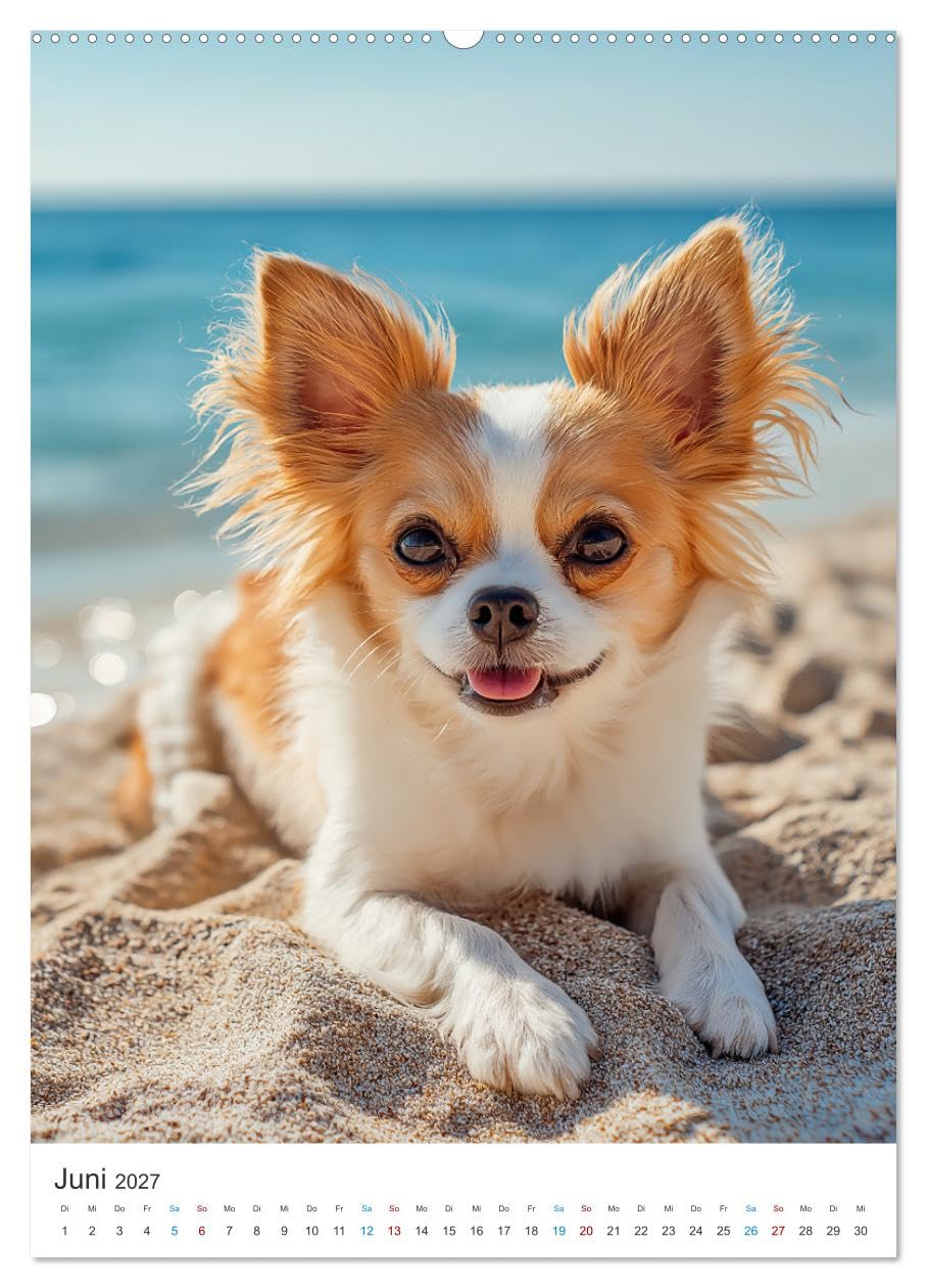 Kleine Pfoten, großes Glück (Wandkalender 2027 DIN A2 hoch), CALVENDO Monatskalender: Dieser Chihuahua-Kalender zeigt die süßesten Fellnasen in ... herzerwärmenden Momenten. (CALVENDO Tiere)