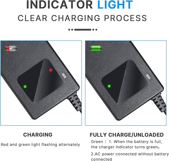 29.4V 4A Power Adapter for 24V/25.2V Li-Ion Batteries 3-Pin XLR Connector, Smart 24 Volt Power Supply with Display Built-in Fan