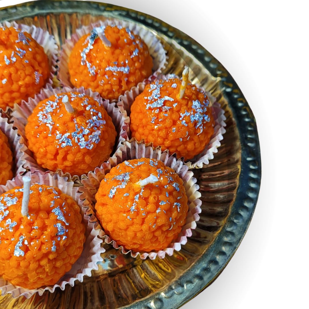 MITTI ROOTS Ladoo Candles Set of 4 ‎ 100% Soy Wax| Handmade and Eco Friendly|10 to 12 hrs Burn Time|Candles for Home Decor (B0DBZBMKYB) Amazon Price History, Amazon Price Tracker