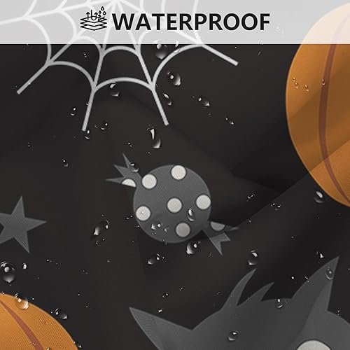 Miniatura 6 de MEHOFOND Juego de 4 cortinas de ducha de Halloween, juego de cortinas de ducha espeluznantes de Halloween, decoración de baño para niños con