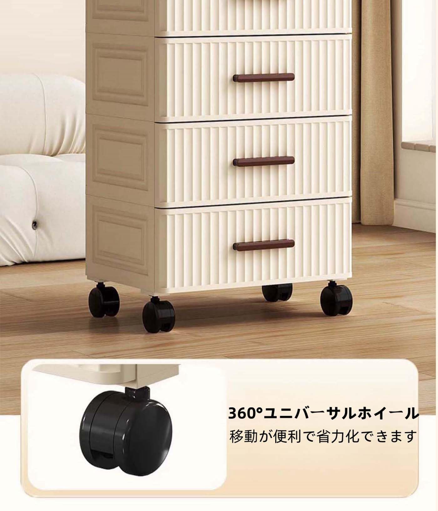 茶色のプラスチック収納ボックス 手のひらサイズ