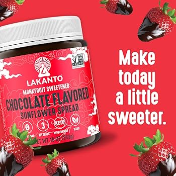 Amazon.com: Lakanto Sugar Free Chocolate Sunflower Spread - Monk