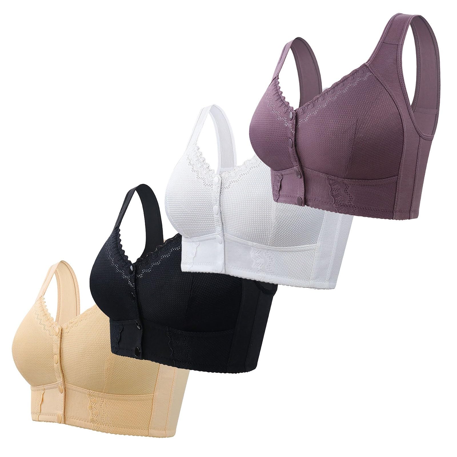 Cocila Reggiseni Sportivi per Donna Senza Ferretto Donna, Reggiseno Comfort con Chiusura Frontale, Spalline Larghe E Copertura Totale, Morbido di Supporto L'uso Quotidiano Magic Bra Reggiseno