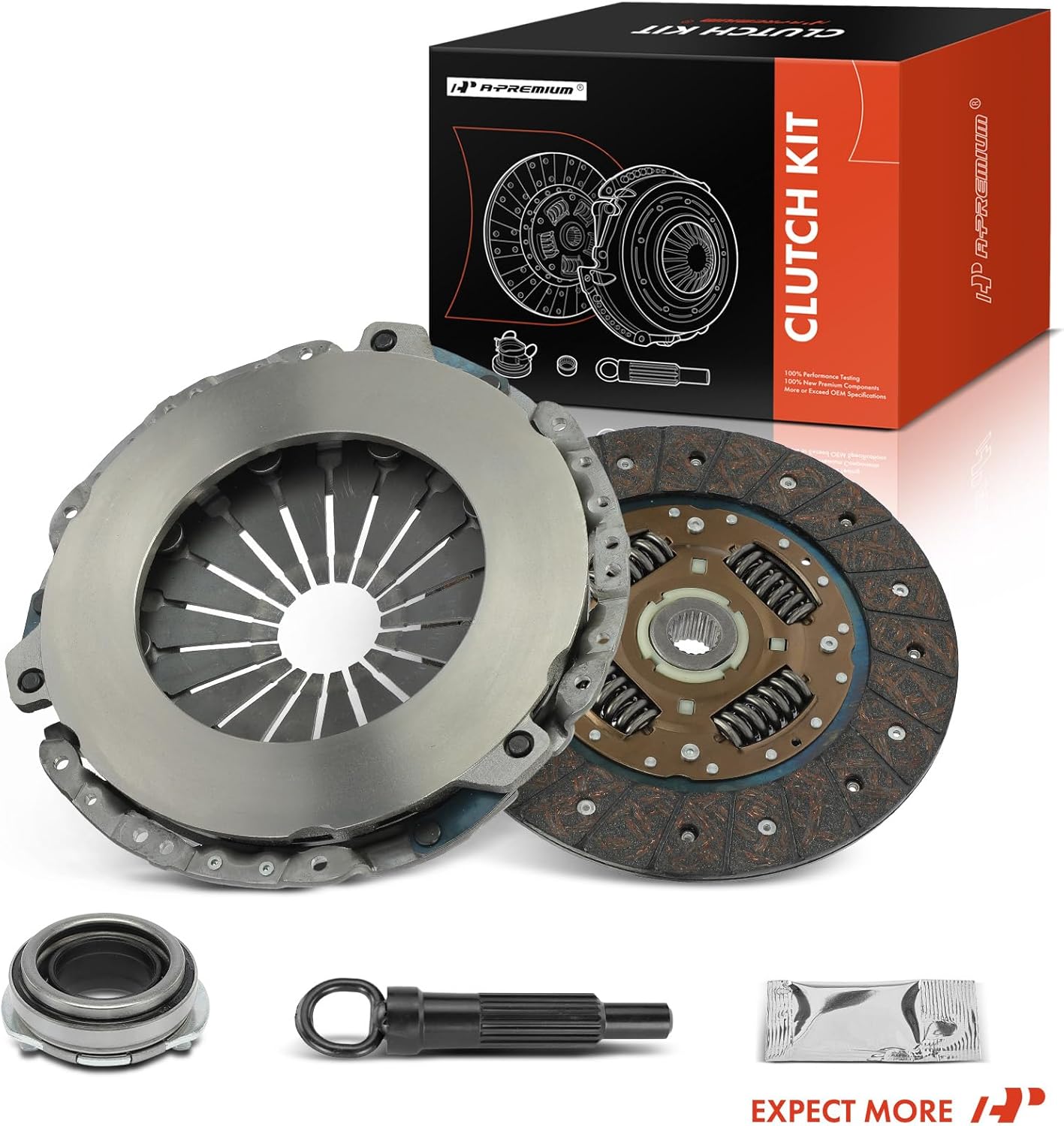A-Premium Transmission Clutch Kit with Release Bearing Set Compatible with Hyundai Elantra 2014-2018, Elantra GT 2016-2017 & Kia Forte 2014-2016, Forte Koup 2014, Forte5 2016, 1.8L 2.0L