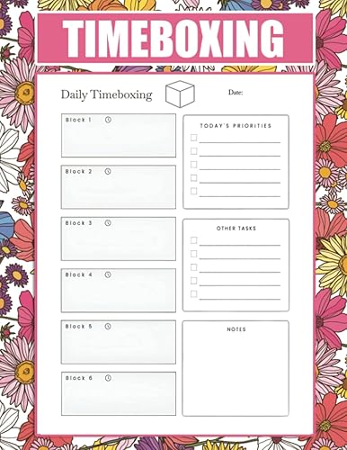 Timeboxing Journal: Time Blocking To Do List Planning, The Time Box Daily Time Management Planner, Undated, Timeboxing log (110 pages)