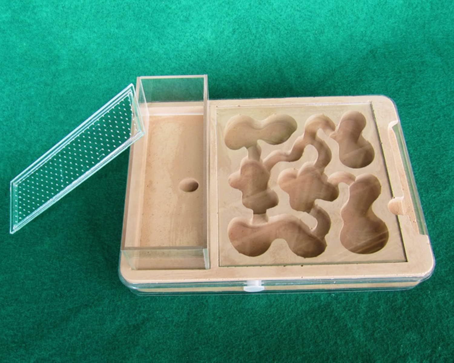 Nido de observación estereoscópica acrílico Nido de hormigas ecológico, hormiguero de plástico transparente PP, castillo de hormigas, caja de cría de hormigas, casa de hormigas, caja de alimentación d
