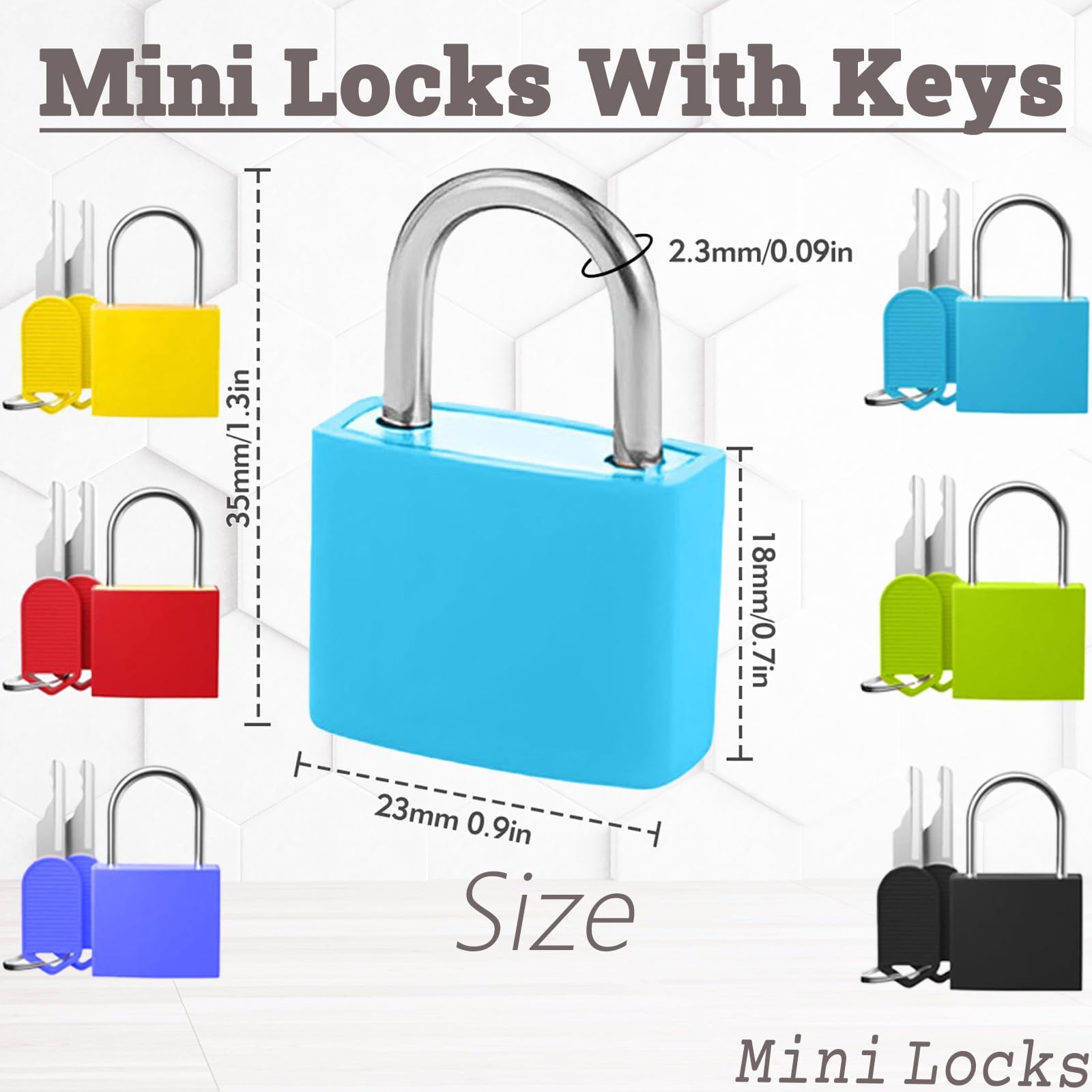 6 cerraduras pequeñas multicolor con llaves, cerraduras de maleta de metal, perfectas para asegurar mochilas, cajas, escuela y mucho más