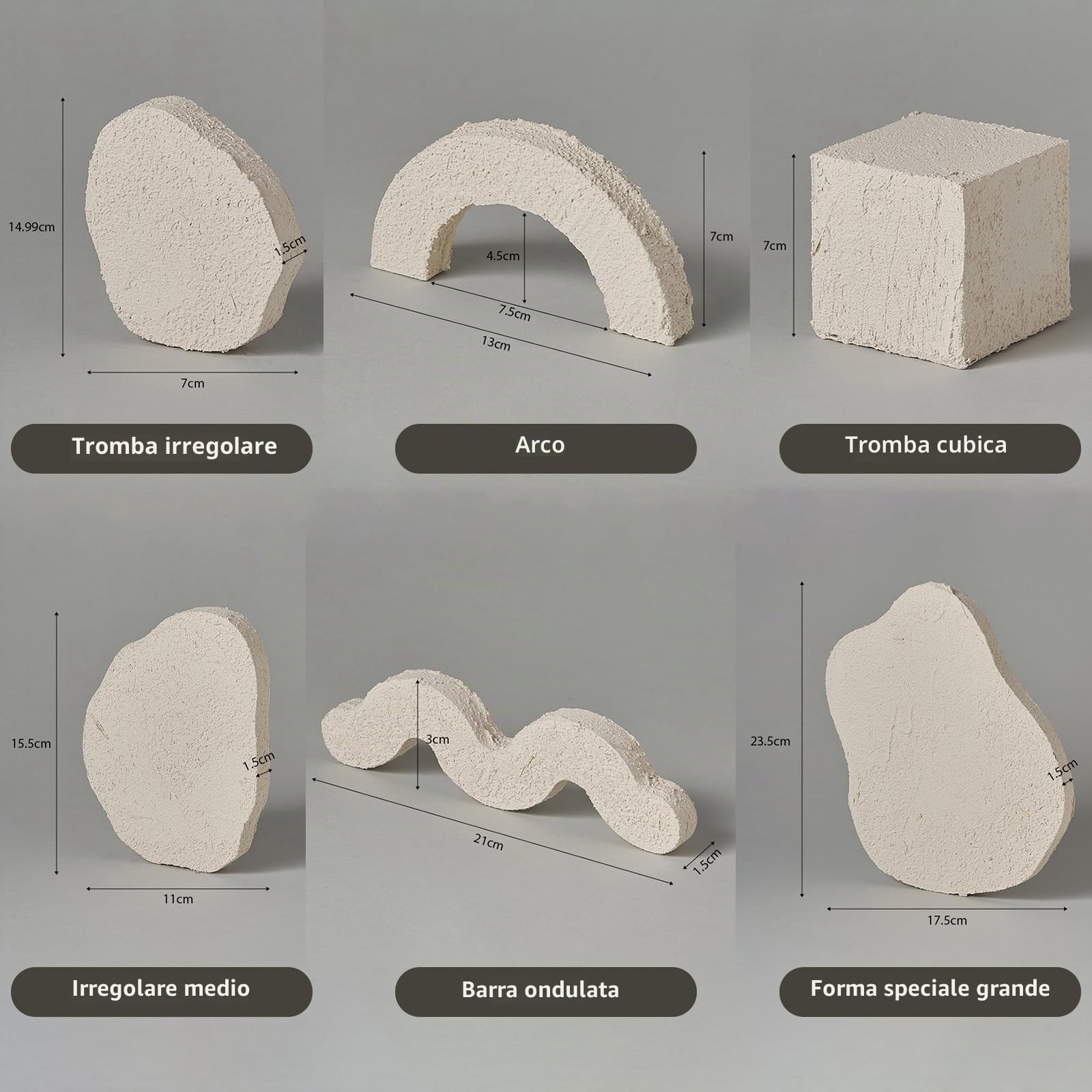 6PCS Prodotto di Design Originale Fotografia Sfondo Puntelli Impermeabile Grano Bianco Pittura A Mano In Legno Geometrico Cubo Puntelli per Photoshoot
