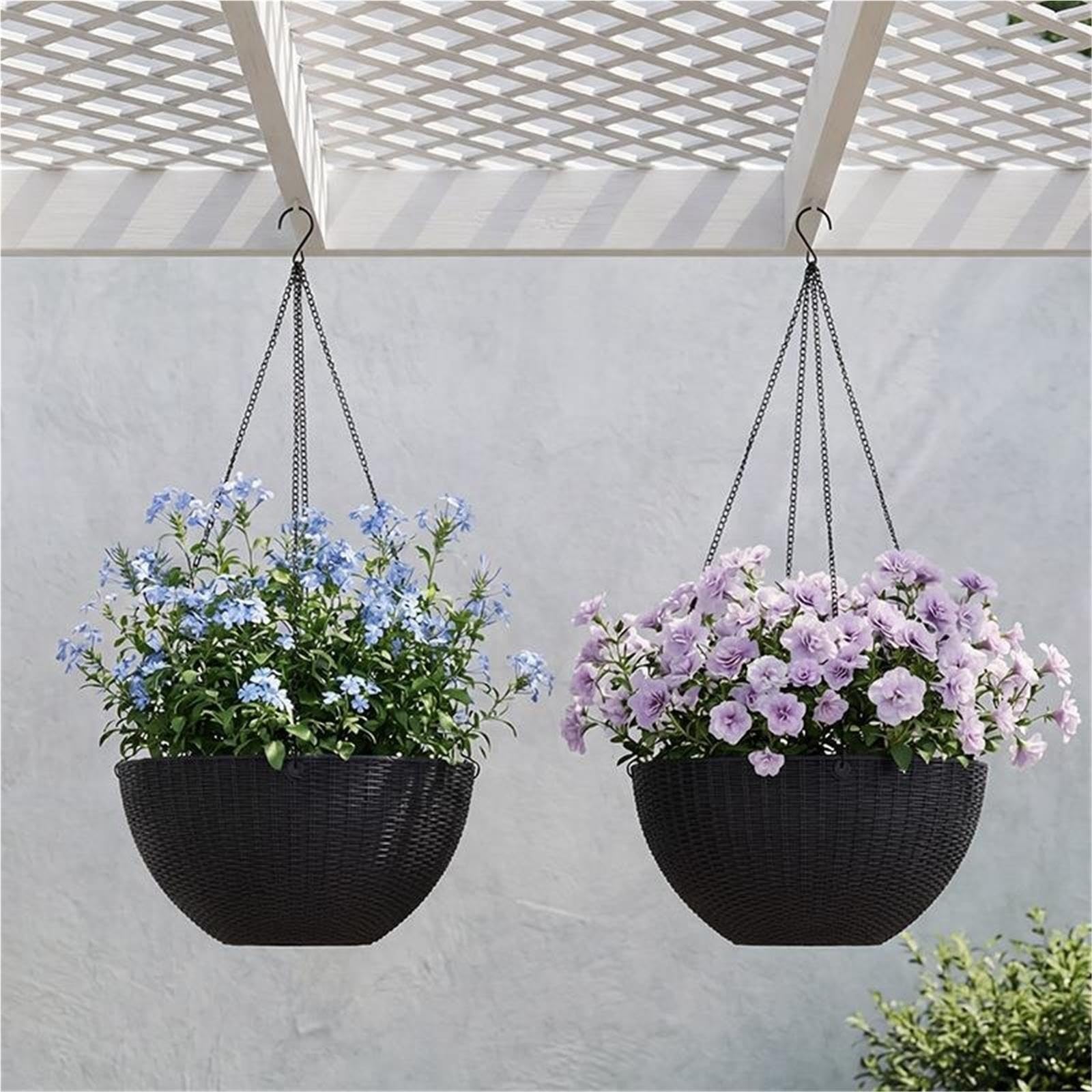 2 pots de fleurs suspendus en plastique Pour Les Bureaux Et Les Jardins